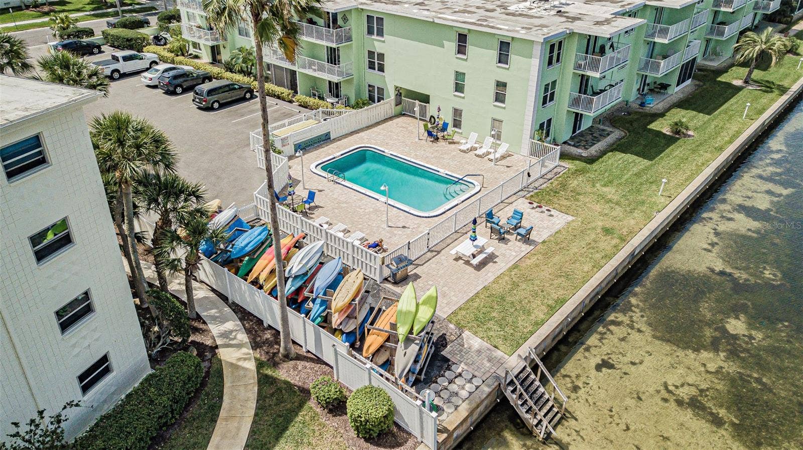 464 PAULA DRIVE N, #116, Dunedin, FL 34698 Heated community pool onlooking St. Joseph's Sound