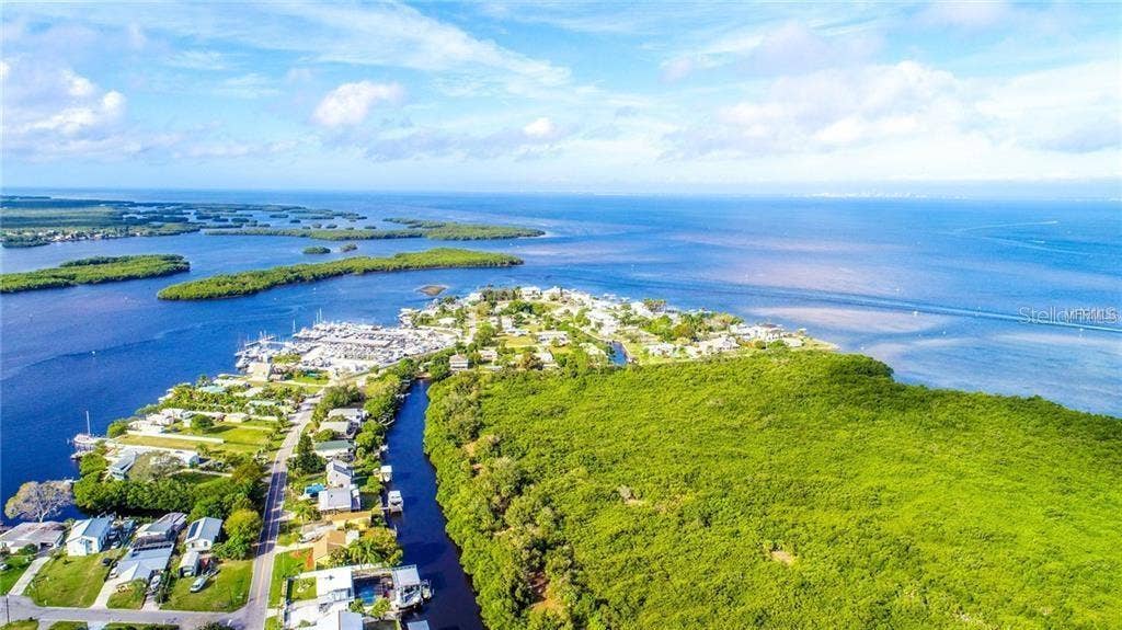 3301 W SHELL POINT ROAD, Ruskin, FL 33570 drone view of home