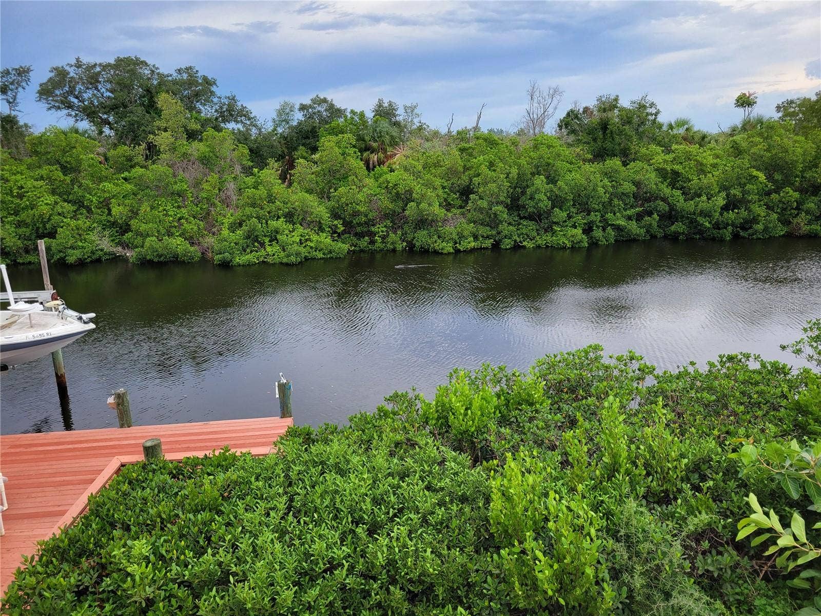 3301 W SHELL POINT ROAD, Ruskin, FL 33570 Water view from deck