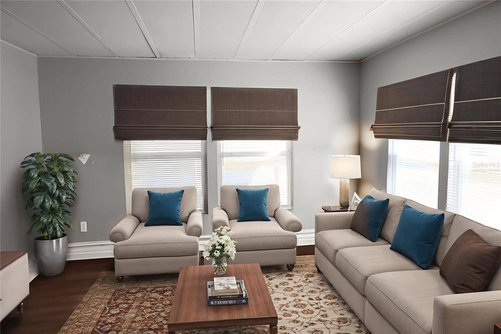 6608 ROOSEVELT DRIVE, Port Richey, FL 34668 Living Room virtually staged