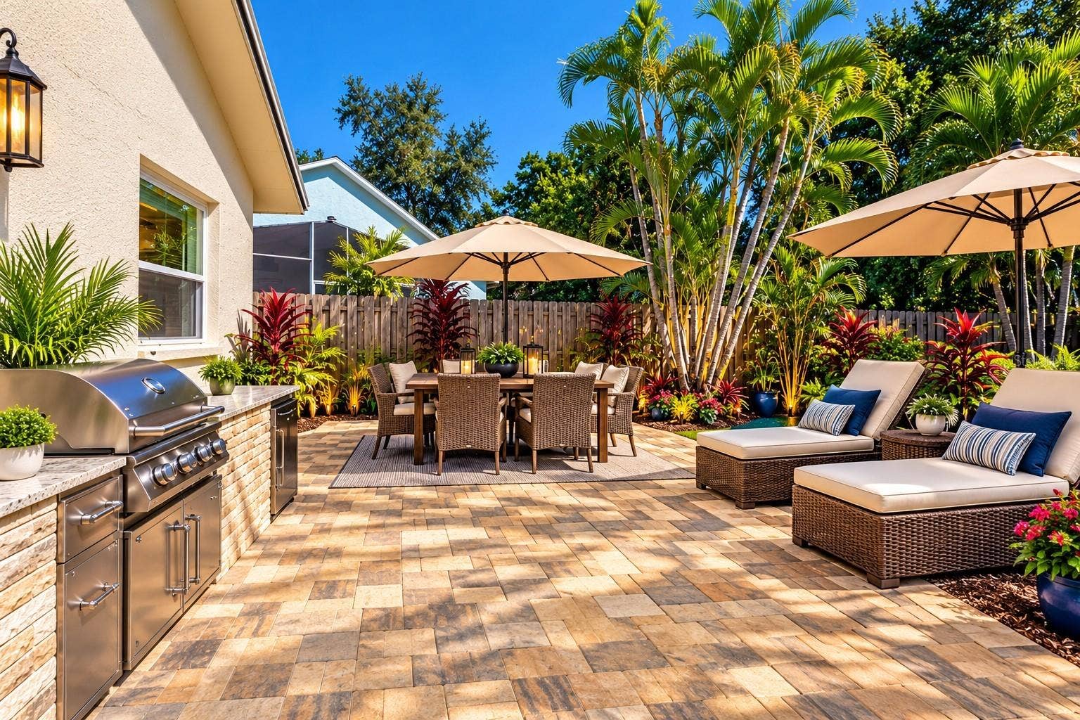 12173 WILD ACRES ROAD, Largo, FL 33773 AI Enhanced Open Air pavered patio