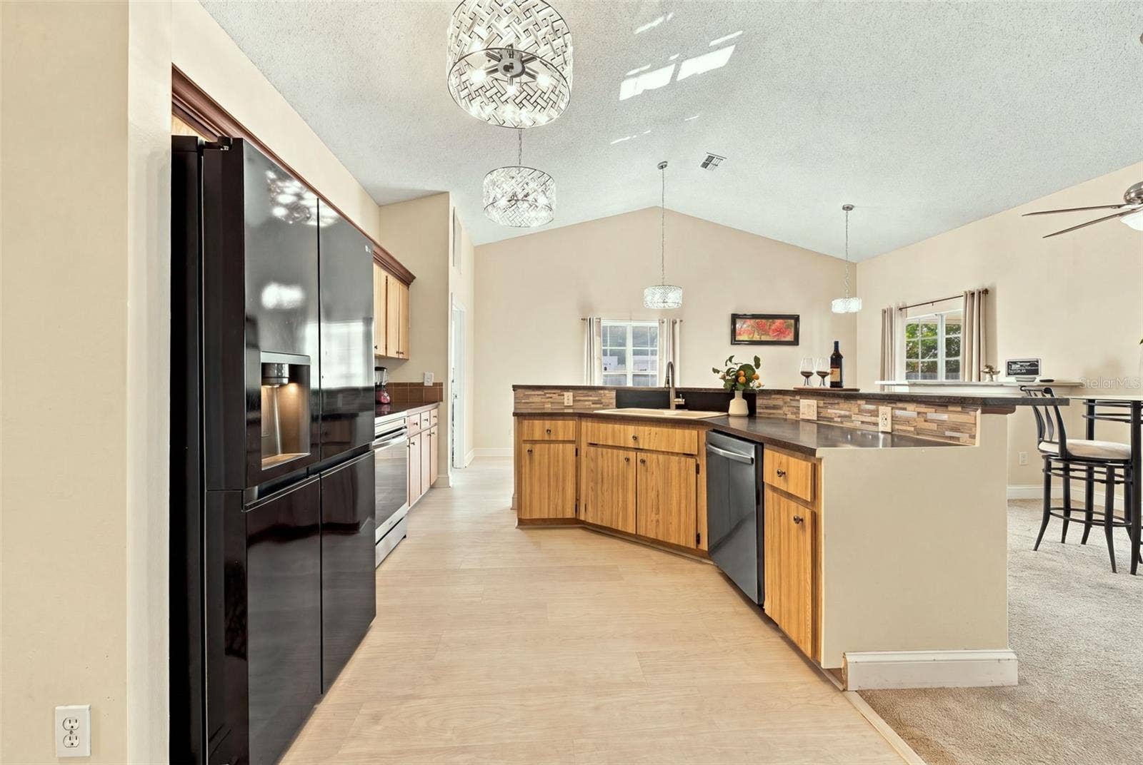 1509 RIDGE SHORE DRIVE, Tarpon Springs, FL 34689 kitchen island with great prep space