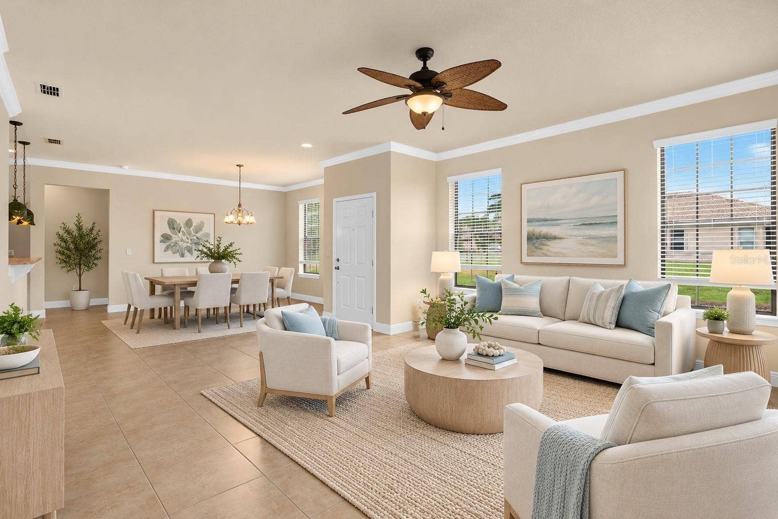 5504 SUNSET FALLS DRIVE, Apollo Beach, FL 33572 Virtual Livingroom and dinningroom