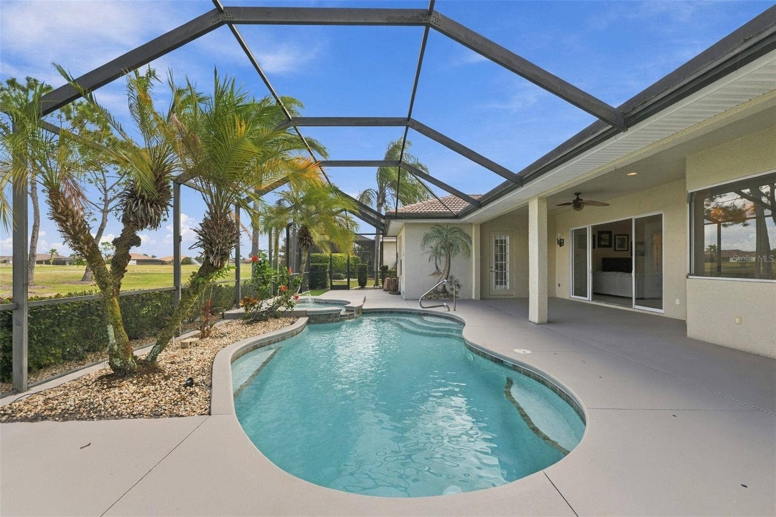 A large, deep saltwater pool perfect for laps, volleyball or just floating and soaking up the sun.