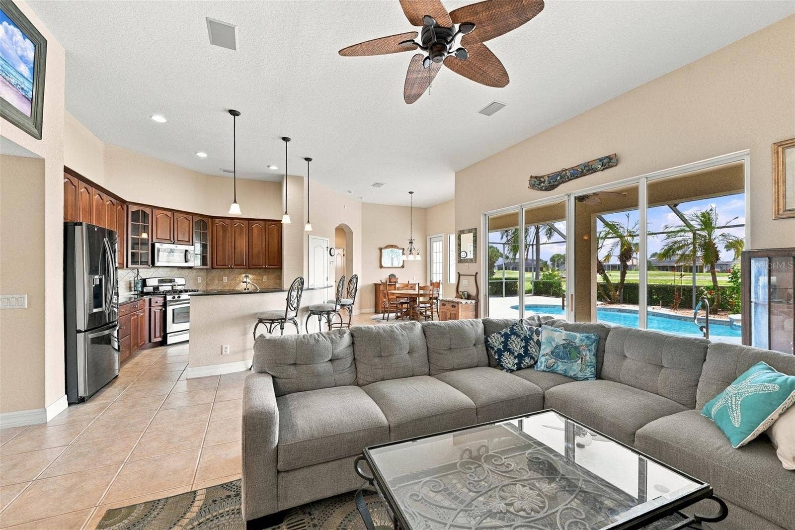 Contemporary and open is the feel throughout the entire home.