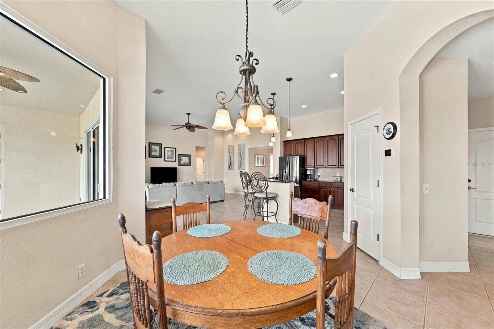 A view from the dinette into the rest of the home.
