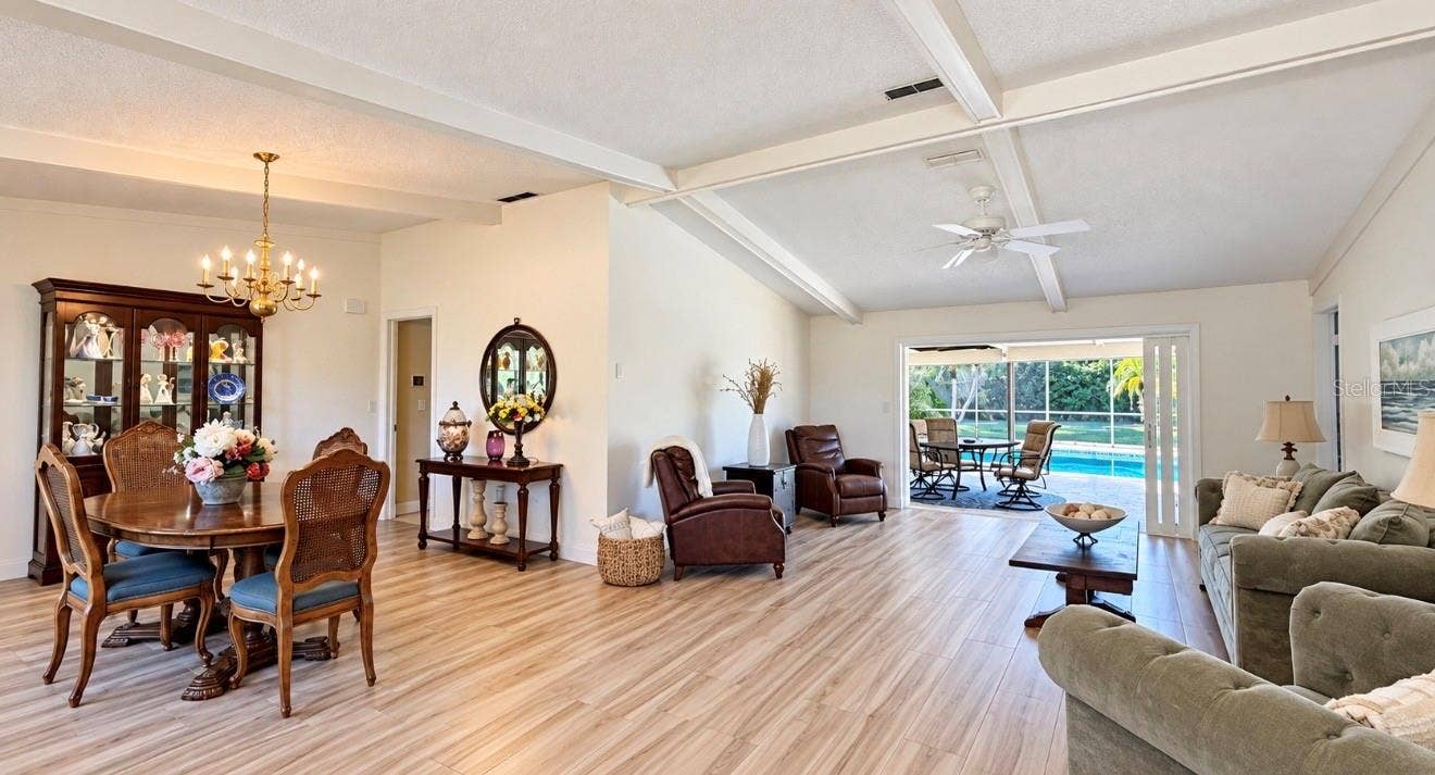 9690 LEEWARD AVENUE, Largo, FL 33773 open dining living area