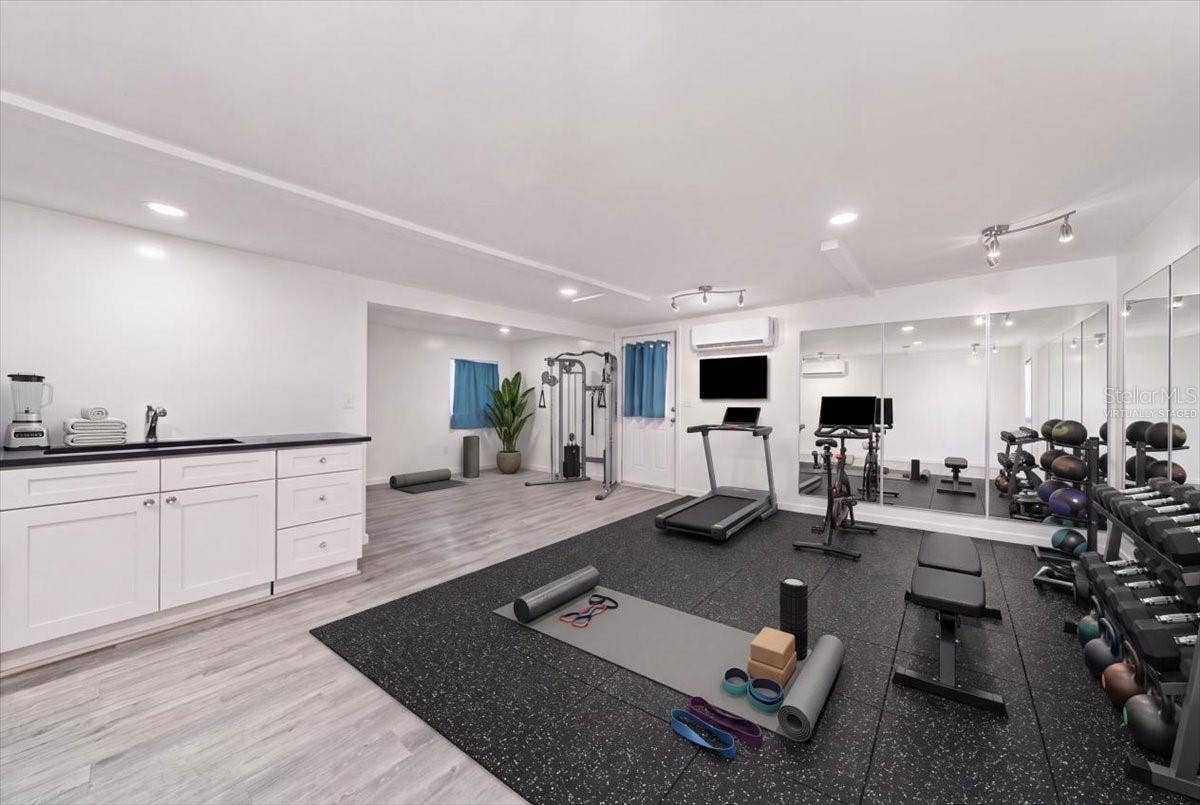 virtually Staged Home Gym