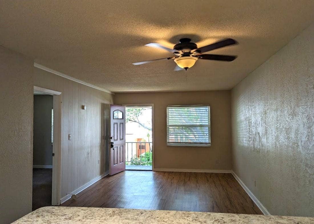 View of living room & main entry