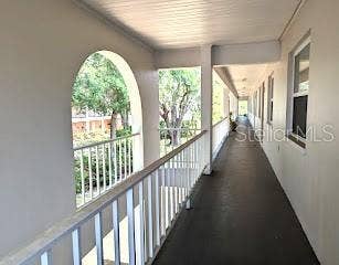 Walkway outside unit