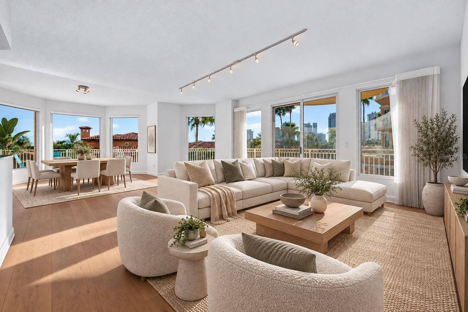 Open Floor plan living, dining