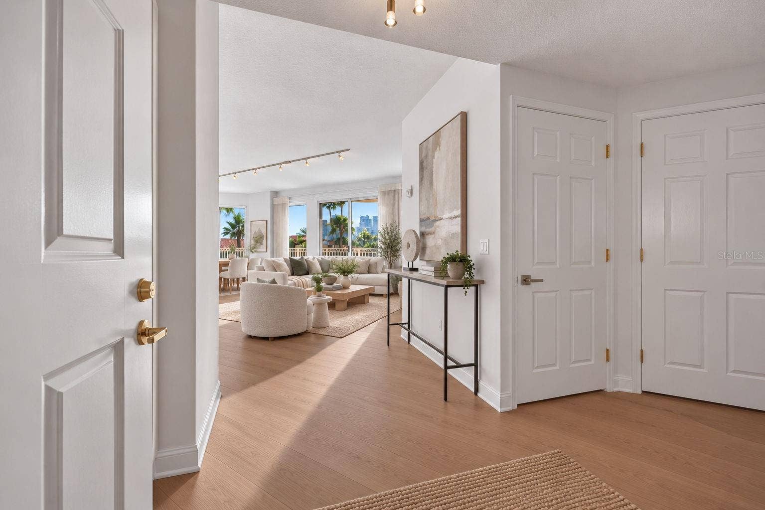 Step inside your private foyer entrance. Brand New Wood Floors throughoout.