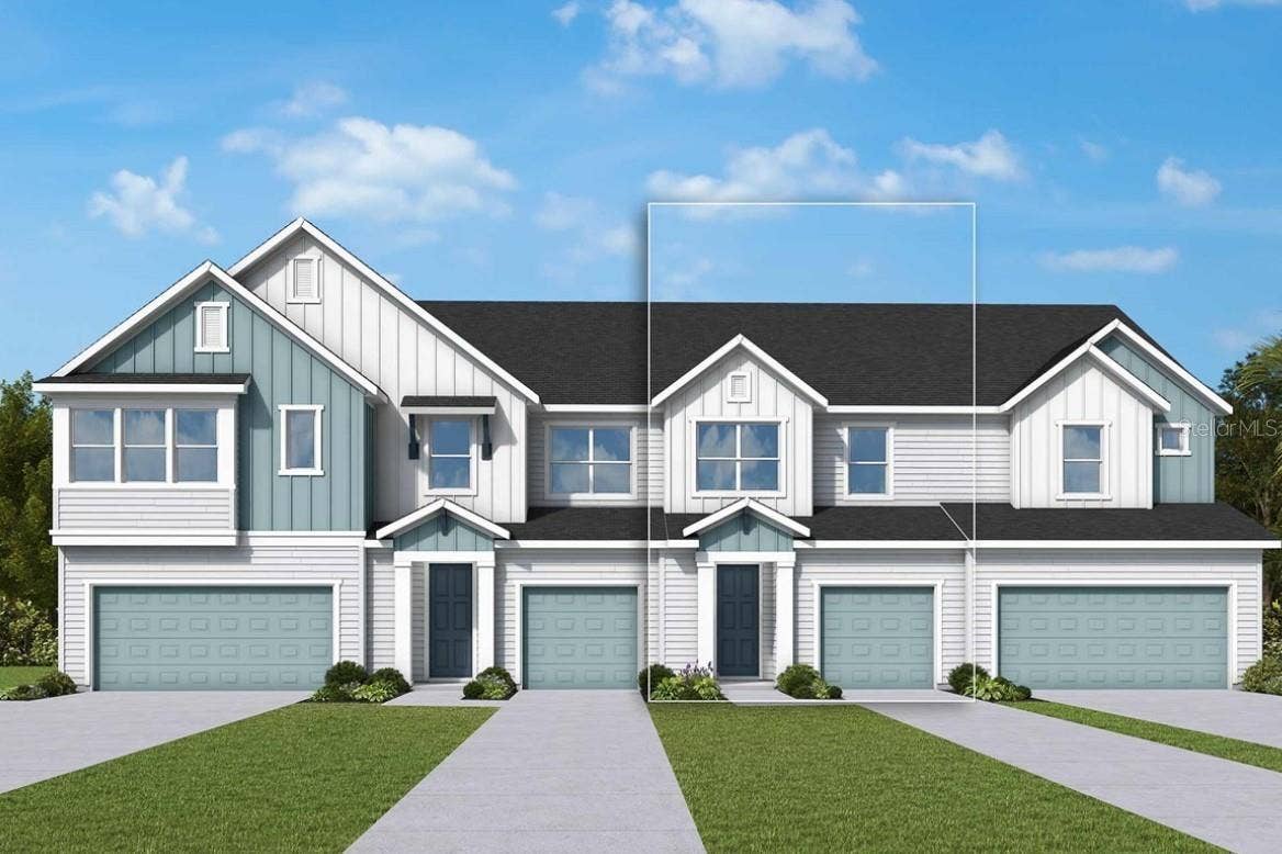 6426 JENSEN VIEW AVENUE, Apollo Beach, FL 33572 Front Exterior Rendering **Paint Colors May Vary