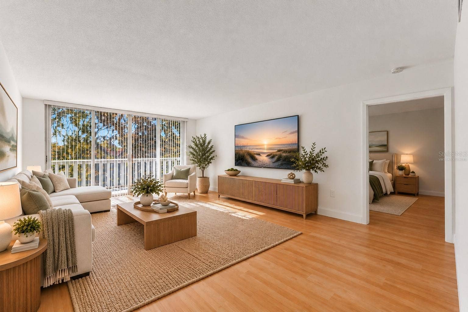 VIRTUALLY STAGED  Furnishings are for illustration only. Size, scale & placement are approximate. Buyer to verify dimensions & furniture fit.