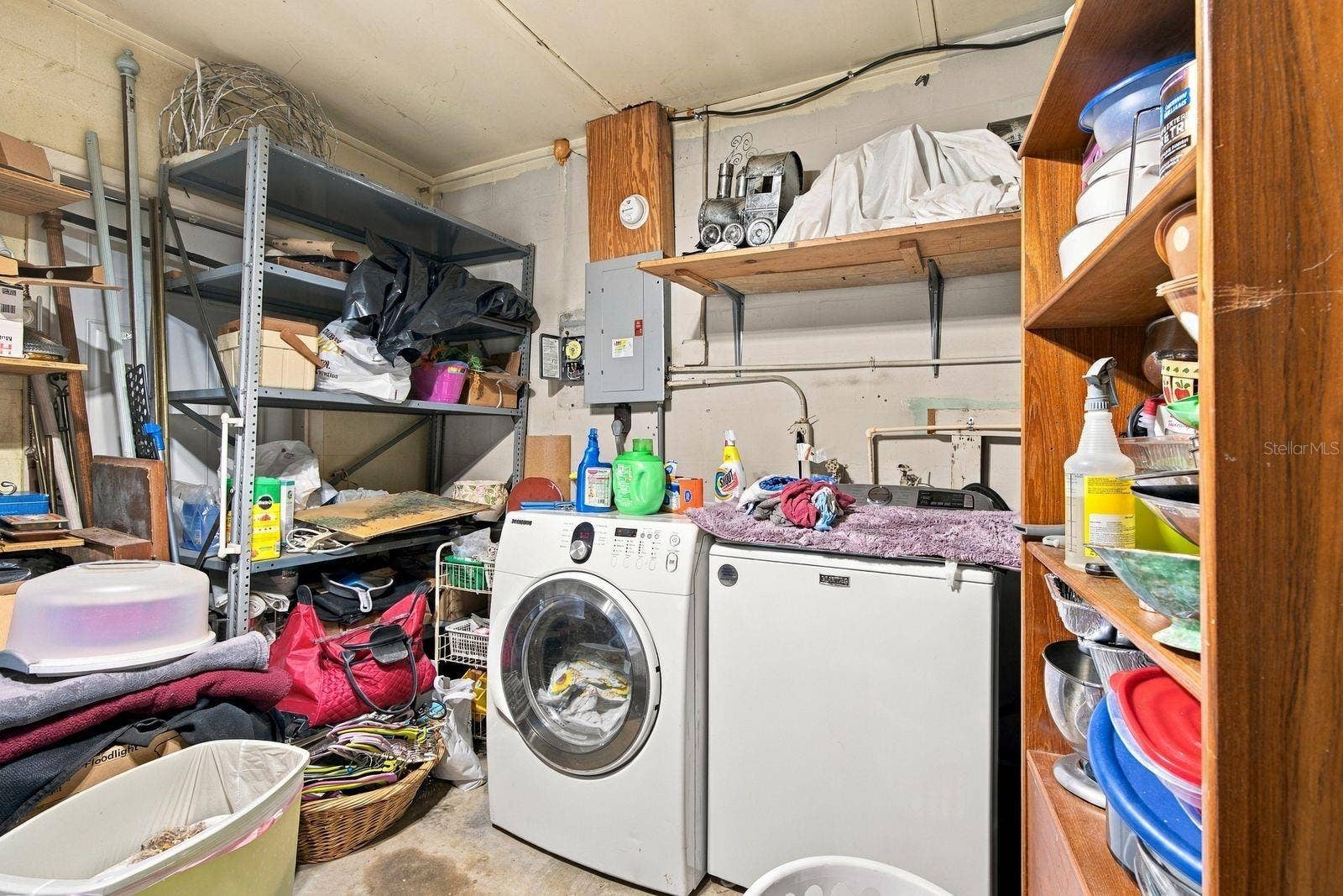 6801 17TH LANE N, St Petersburg, FL 33702 Laundry is located in the converted garage