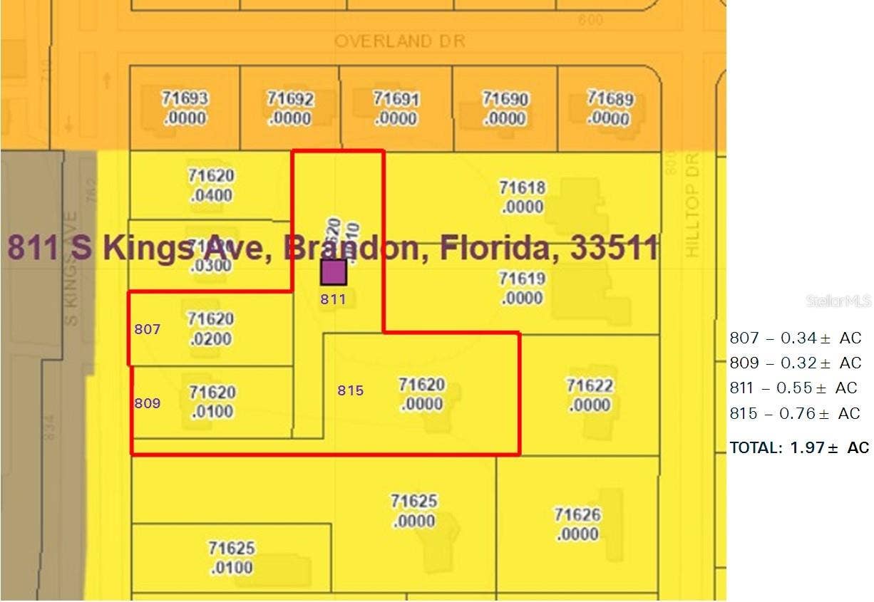 807 S KINGS AVENUE, Brandon, FL 33511 4 Parcel assemblage