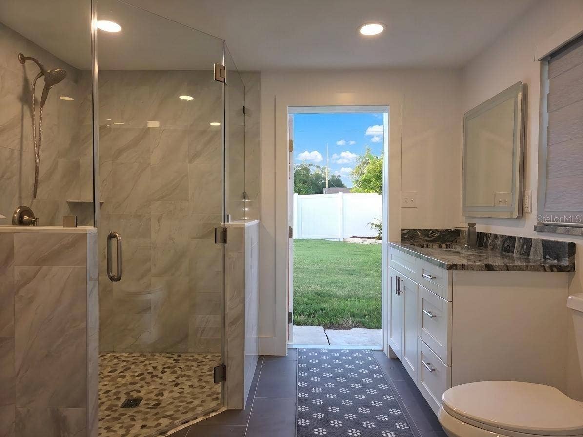 Primary Bathroom with Direct Backyard Access
