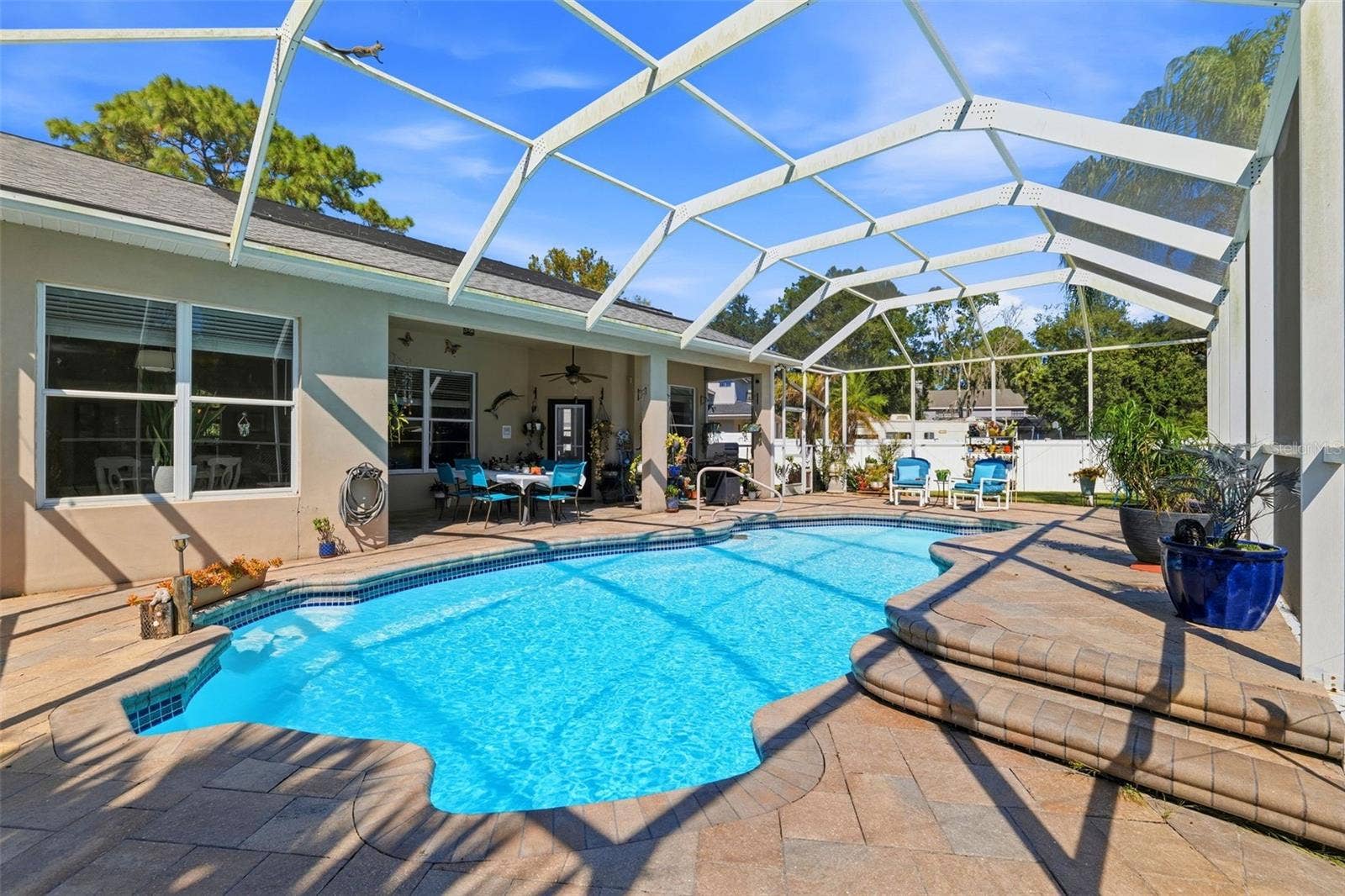 Screened in Solar Heated Pool
