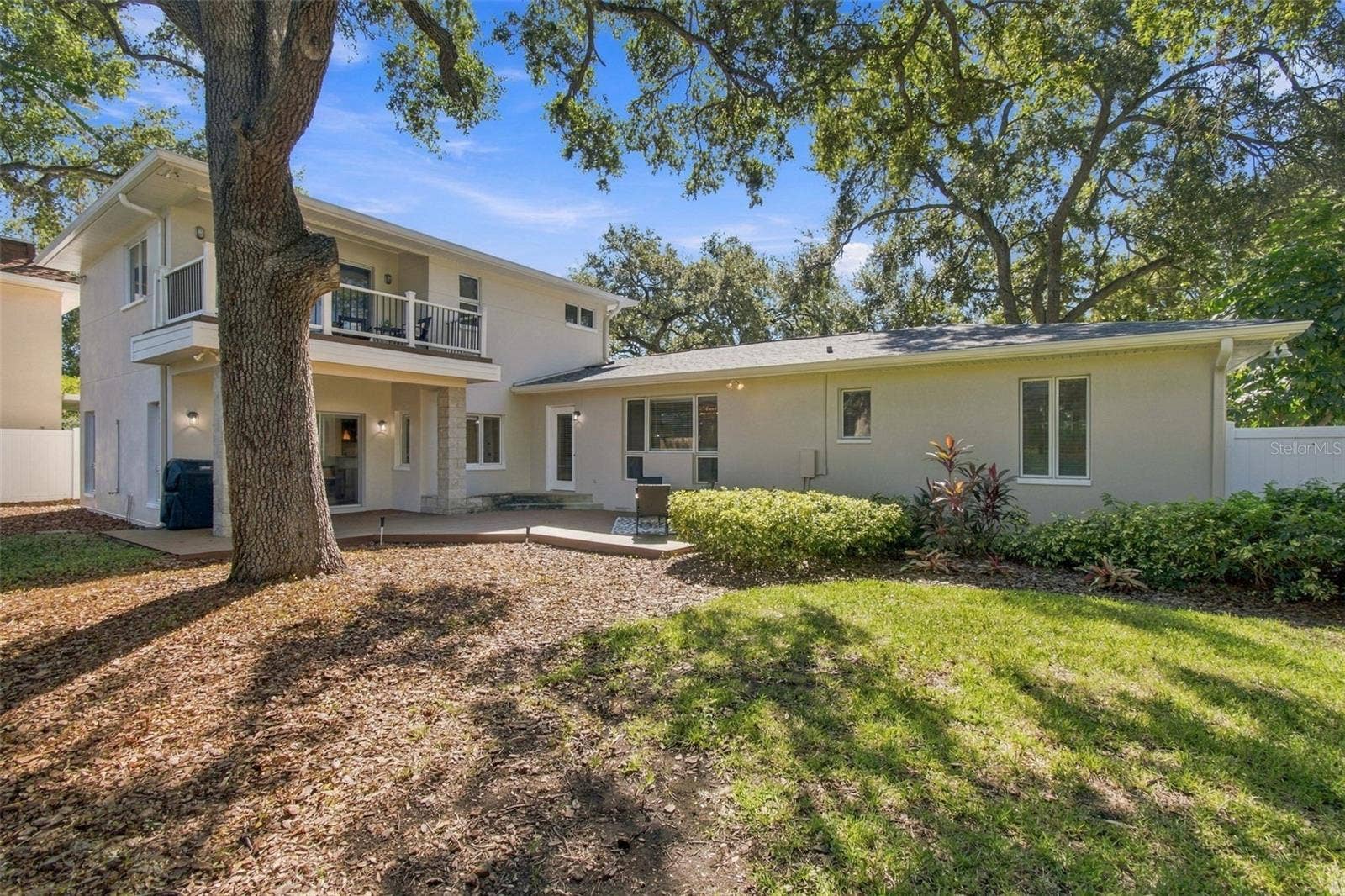 The Double Lot Creates an Expansive Backyard