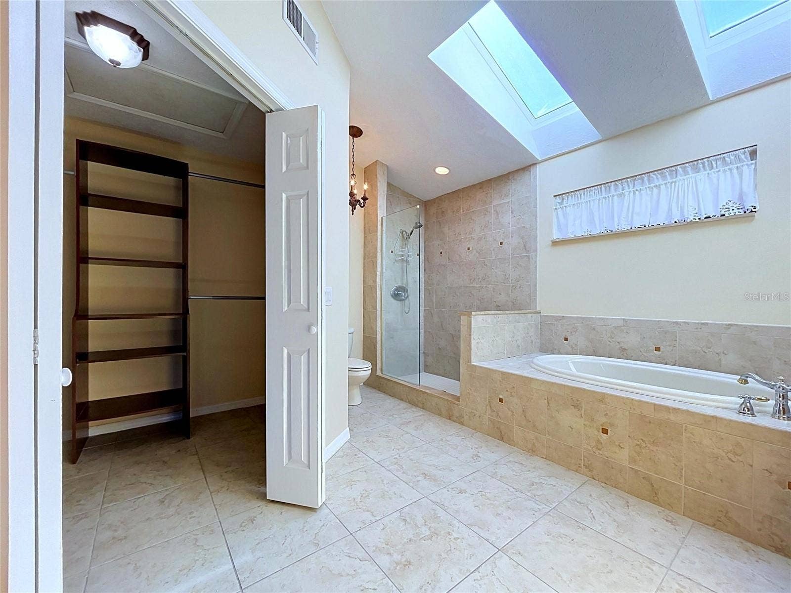 Primary bath with walk in closet