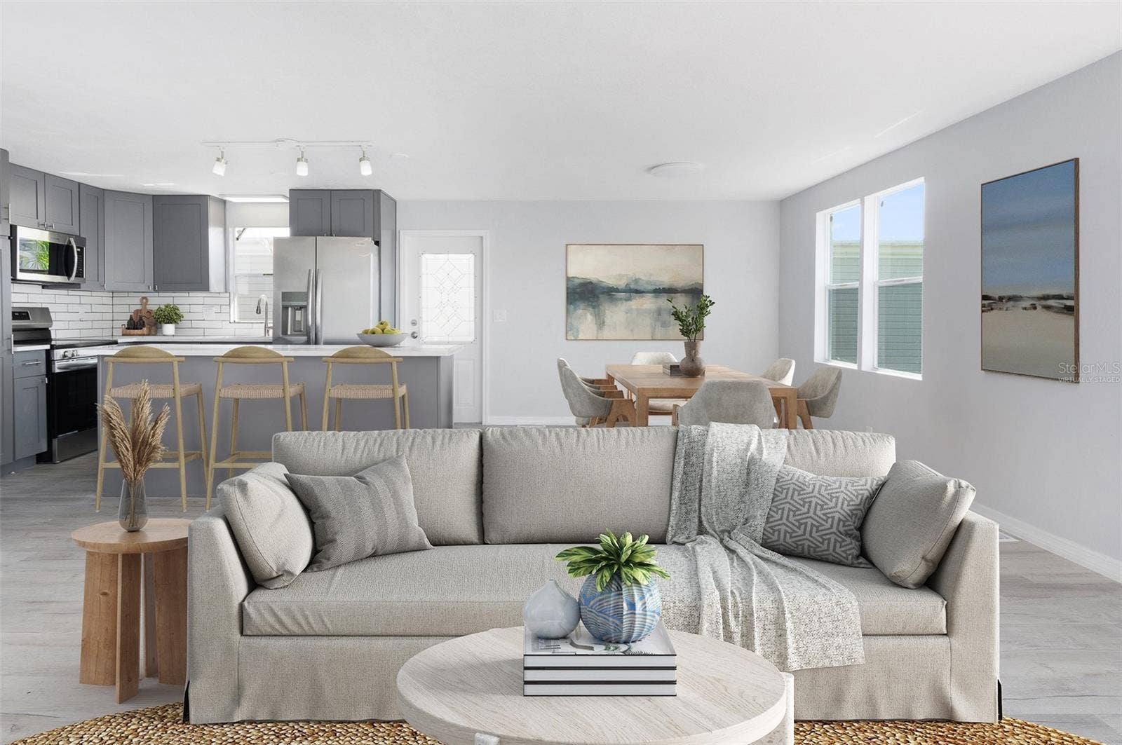460 MOUNT OAK AVENUE NE, #745, St Petersburg, FL 33702 livingroom - Virtually staged