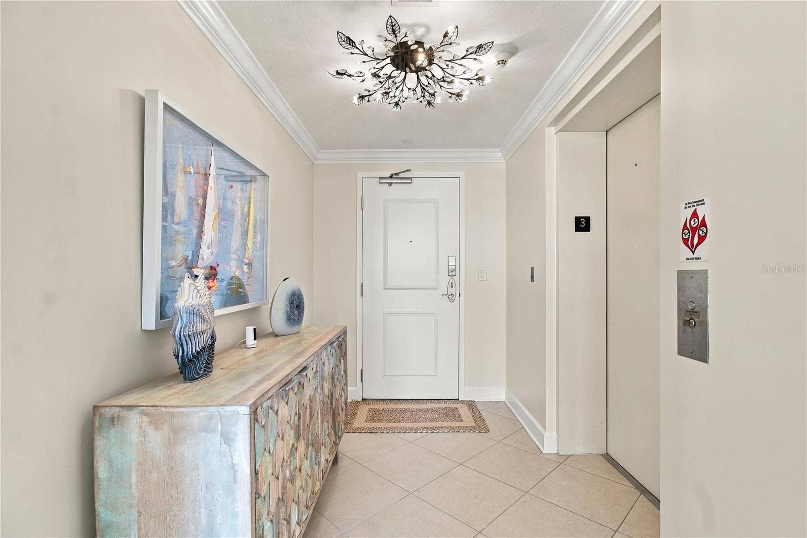 301 S GULFVIEW BOULEVARD, #303, Clearwater, FL 33767 Private Elevator & Foyer