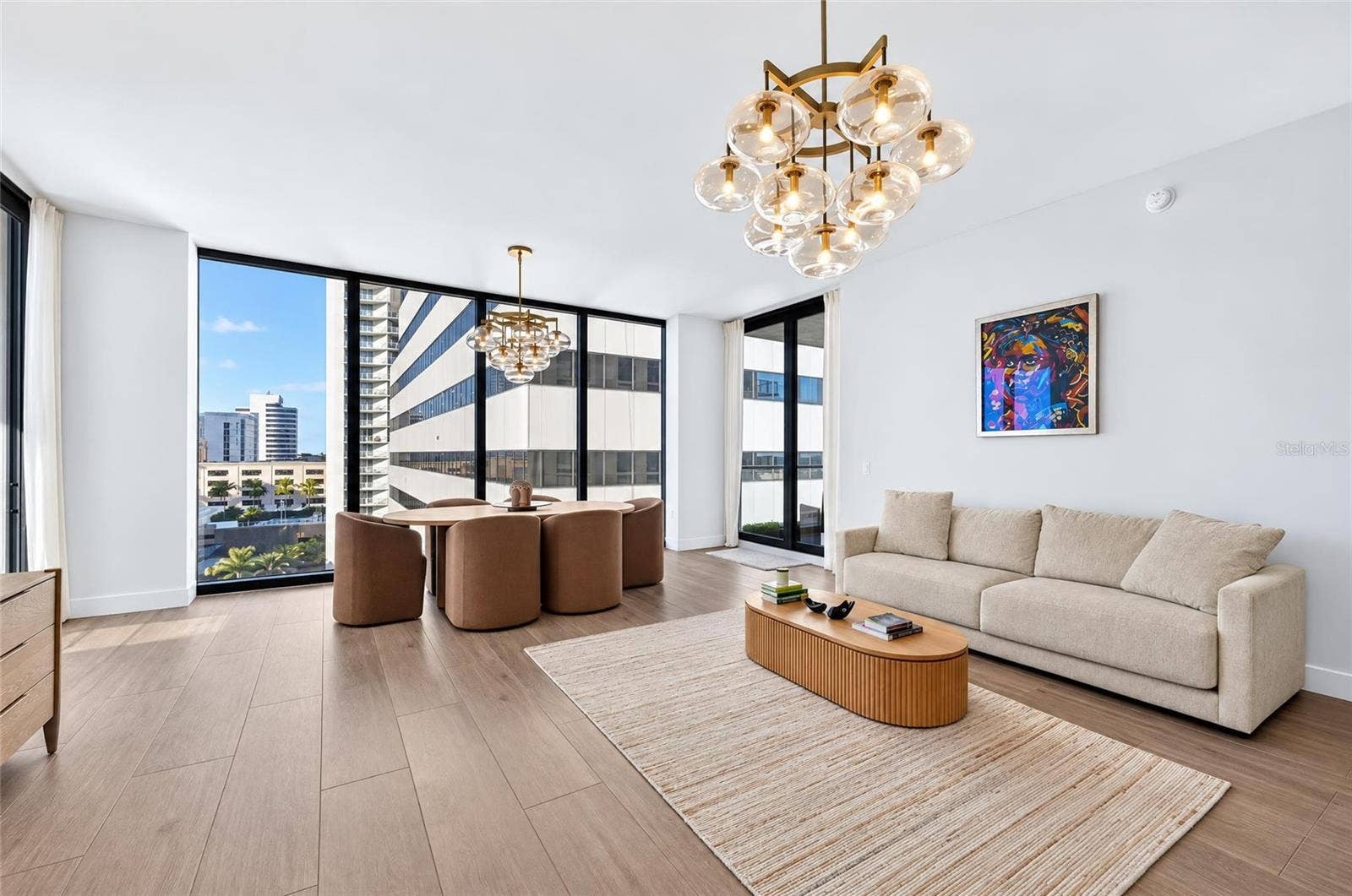 301 1ST STREET S, #1004, St Petersburg, FL 33701 Living Room/Dining Room View From Kitchen