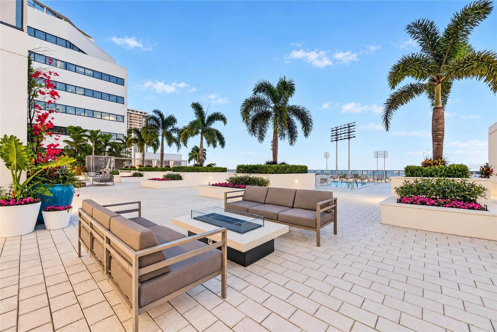 301 1ST STREET S, #1004, St Petersburg, FL 33701 Firepit Aire Deck Common Area View