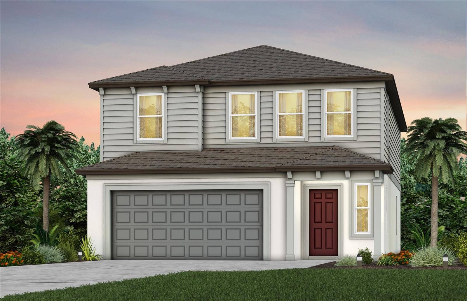 3684 HORNBEAM ROAD, Spring Hill, FL 34609 Exterior Rendering, Elevation FM2