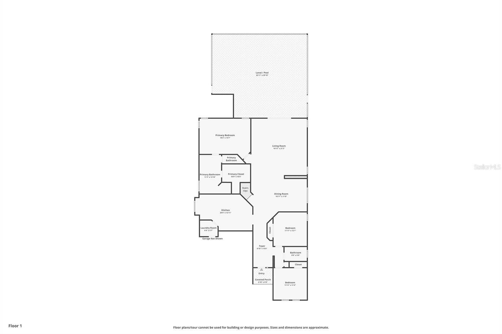 4319 RUSTIC PINE PLACE, Wesley Chapel, FL 33544 Downstairs Floor Plan