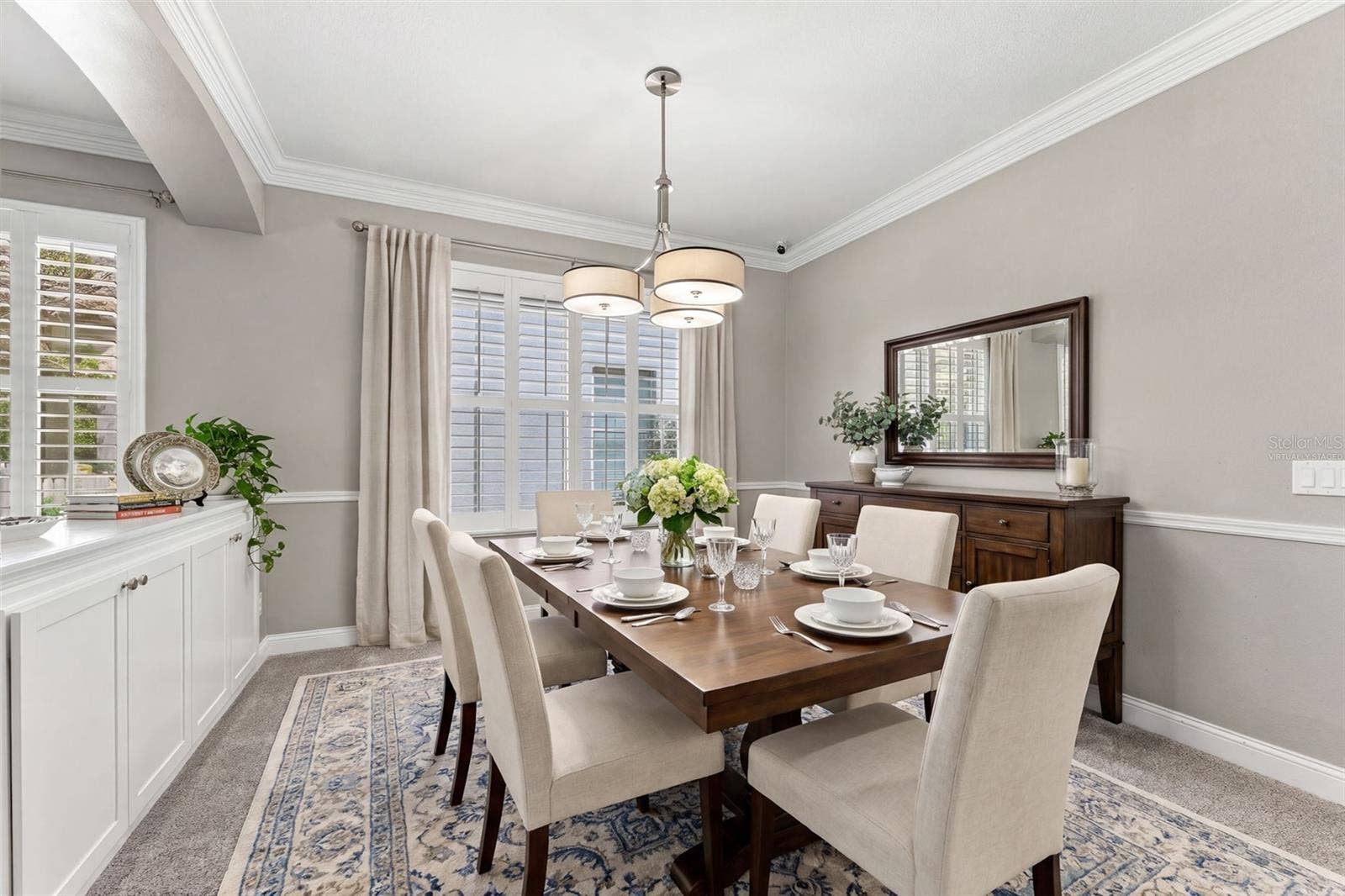4319 RUSTIC PINE PLACE, Wesley Chapel, FL 33544 Dining Room Virtually Staged