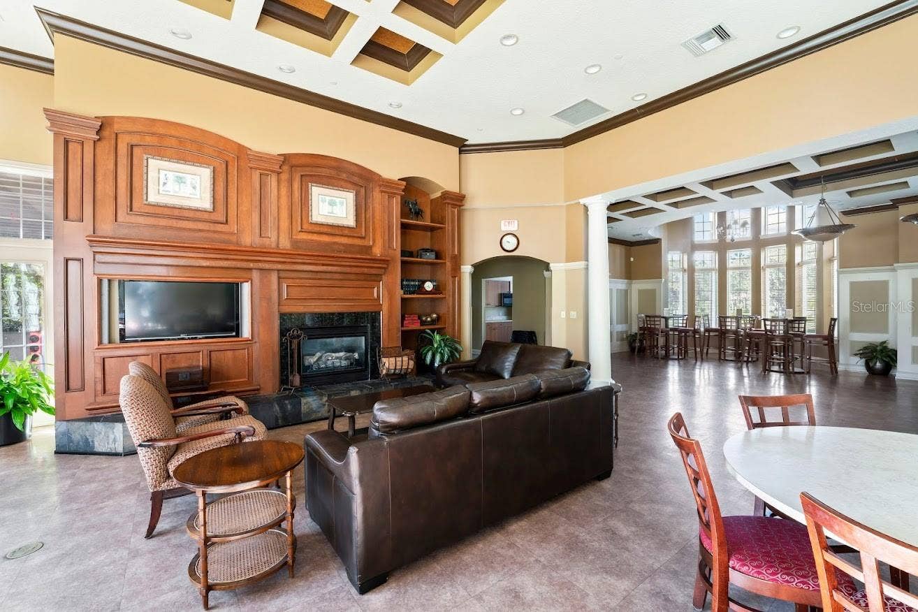 4319 RUSTIC PINE PLACE, Wesley Chapel, FL 33544 Club House Fireplace