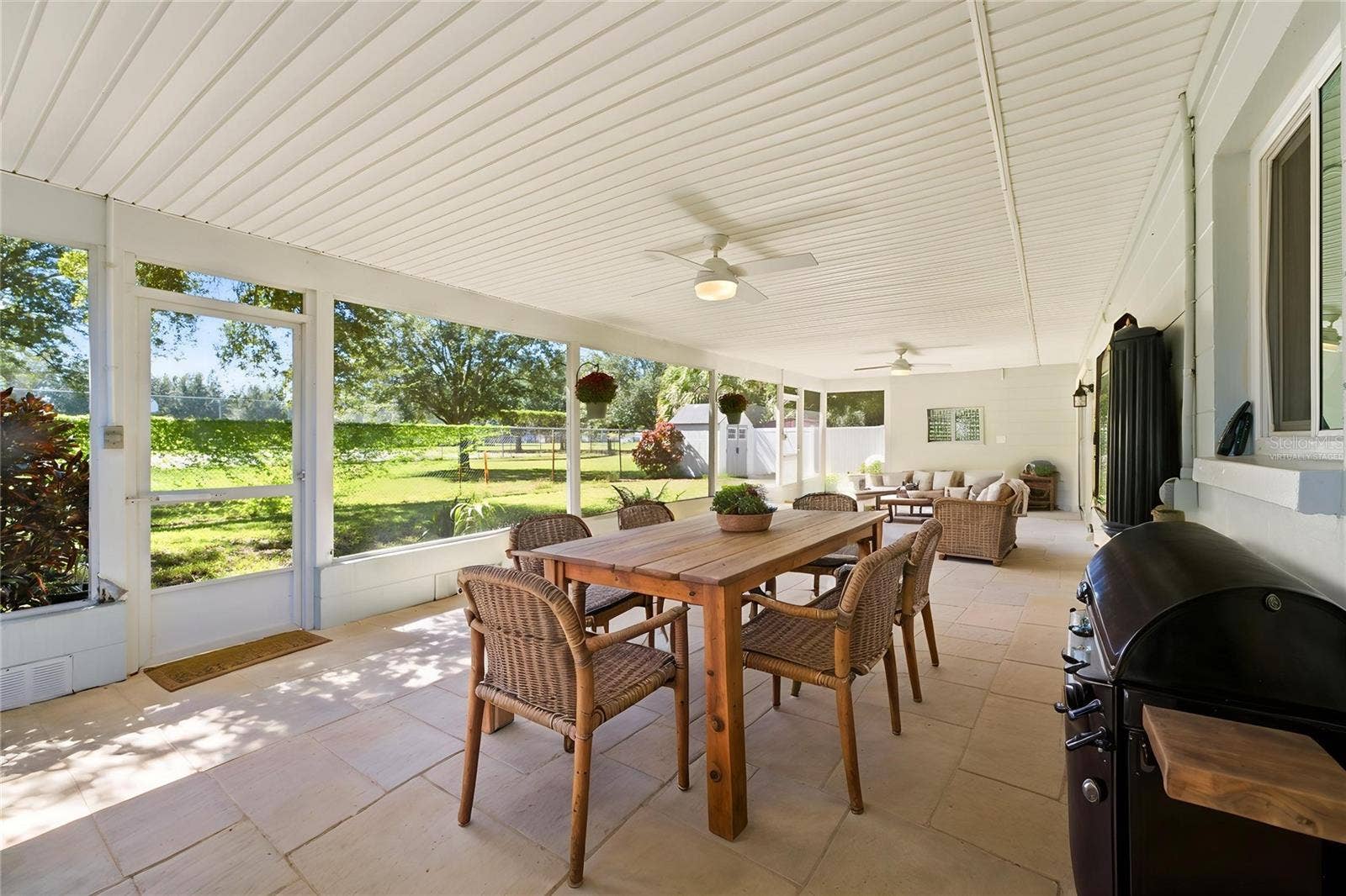 Virtually Staged Rear Porch