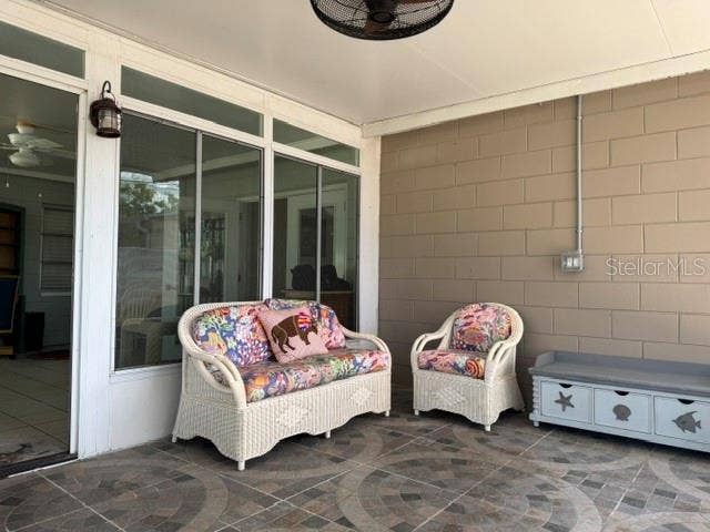 5717 15TH AVENUE N, St Petersburg, FL 33710 Screened porch view from sideyard entry