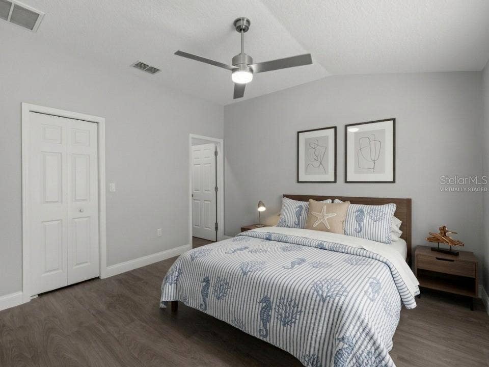 8516 CORINTHIAN WAY, New Port Richey, FL 34654 Primary bedroom (virtually staged)