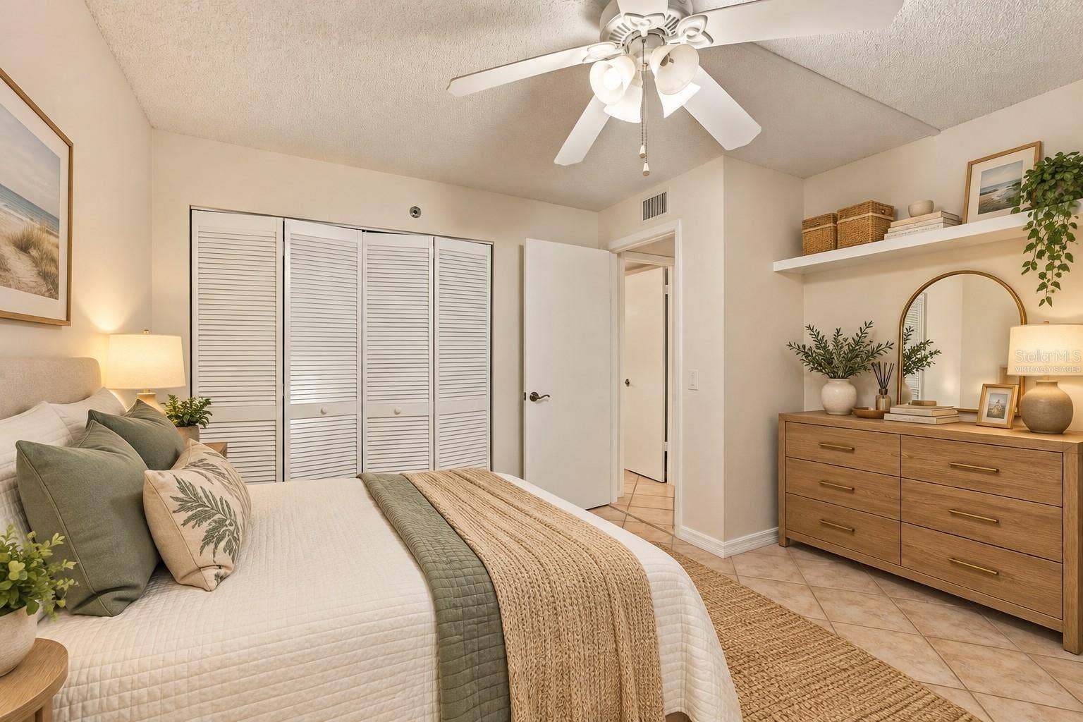 6035 SEA RANCH DRIVE, #502, Hudson, FL 34667 2nd bedroomVirtually staged photo.