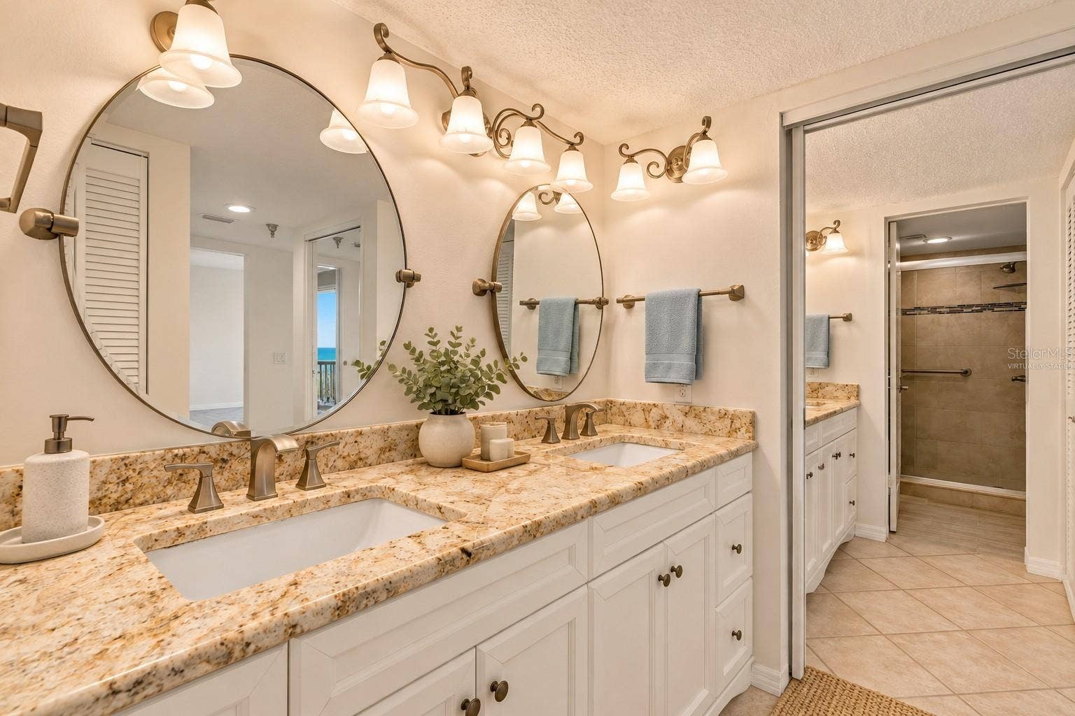6035 SEA RANCH DRIVE, #502, Hudson, FL 34667 Virtually staged photo.Primary bathroom