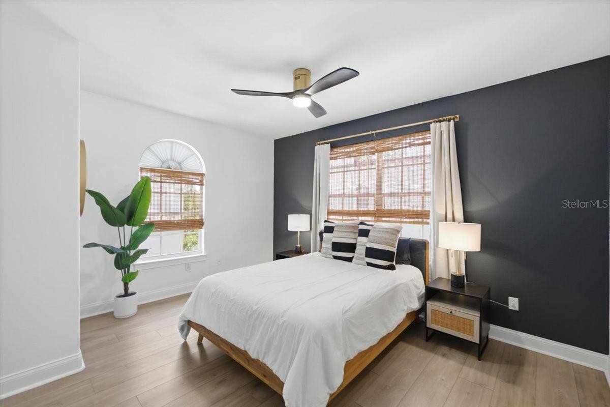 Primary Suite with on suite bath and HUGE closet, top floor.