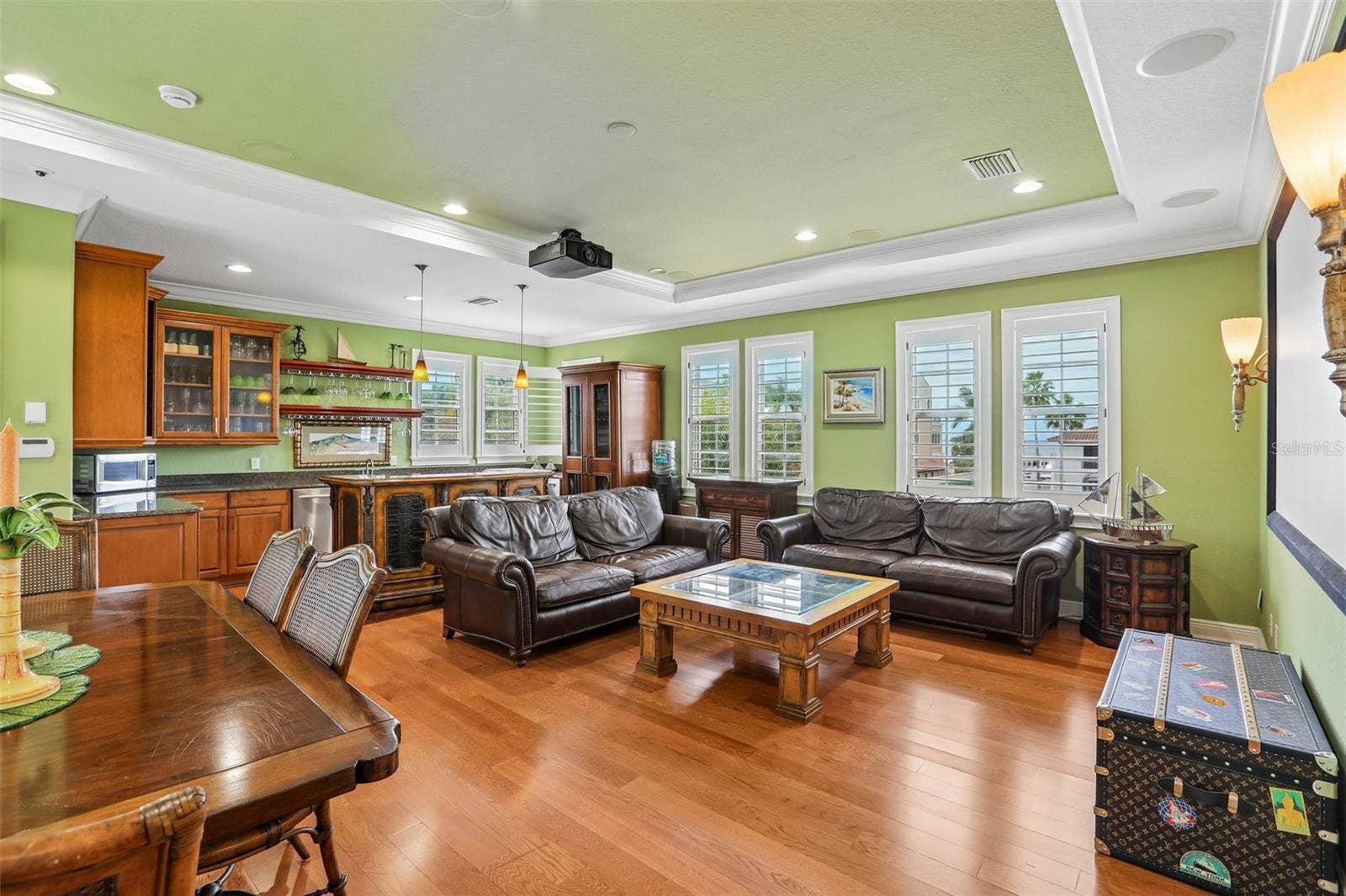Upstairs Game Room with Water Views