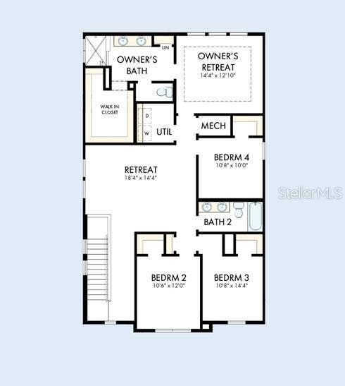 3483 YELLOW CASSIA DRIVE, Wesley Chapel, FL 33543 Floor Plan Second Floor