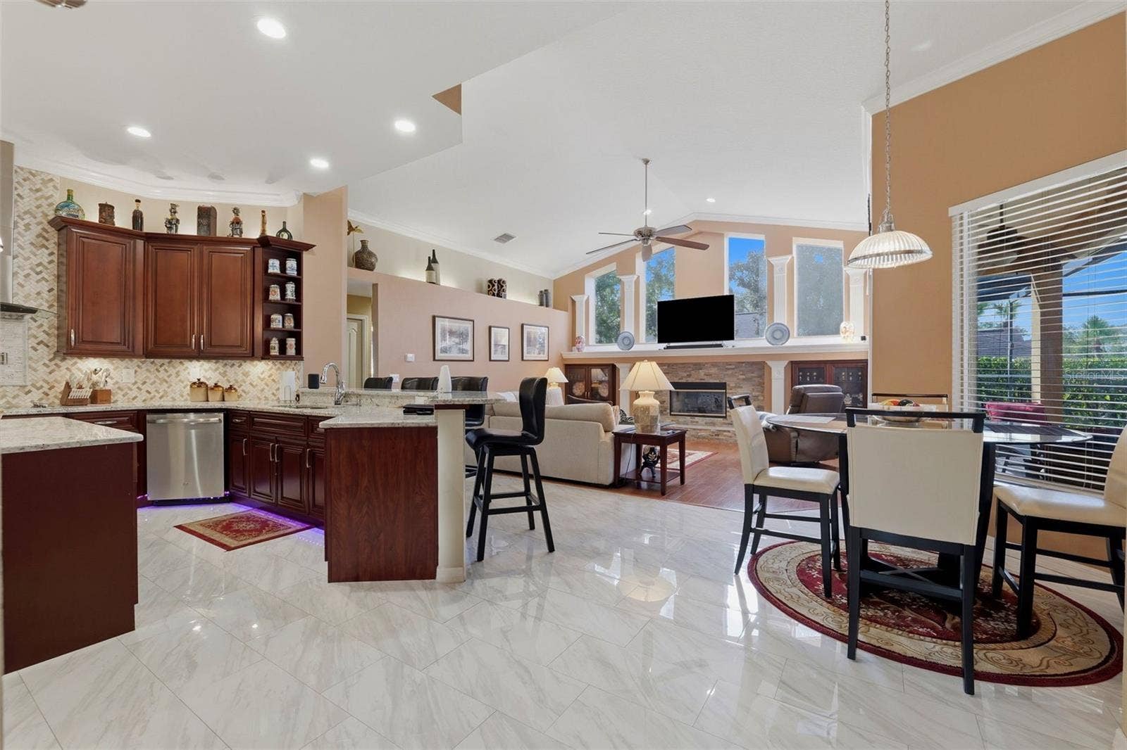 5113 COOPERS HAWK COURT, Valrico, FL 33596 Kitchen - Living - Dining Room