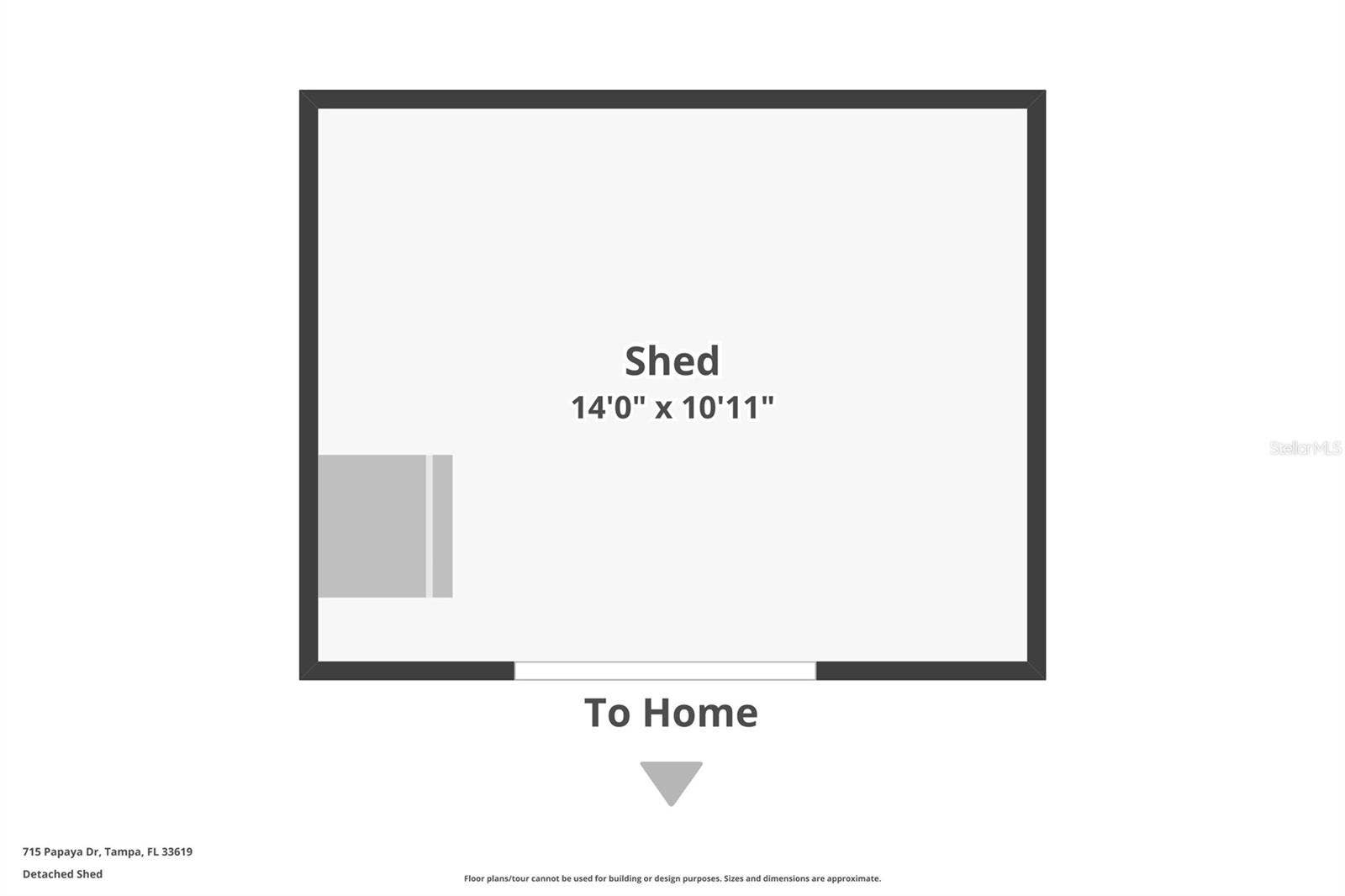 715 PAPAYA DRIVE, Tampa, FL 33619 floor plan shed