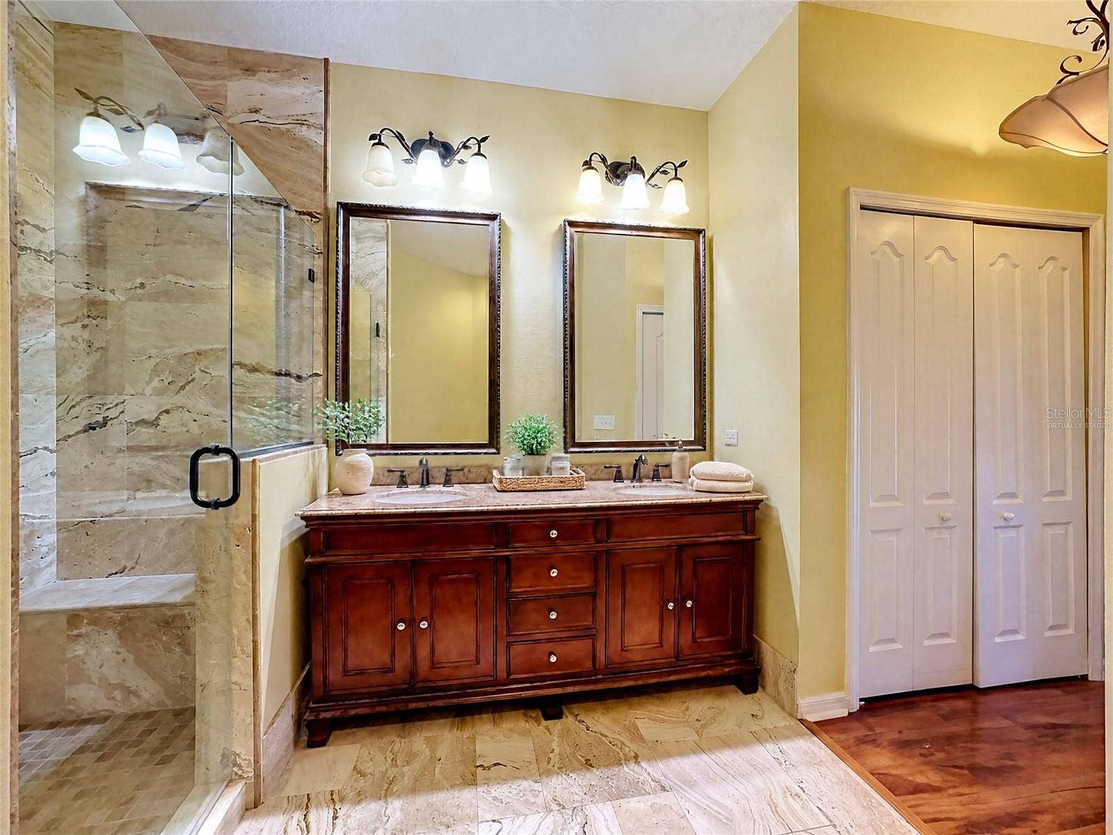 Virtually Staged Master Bathroom