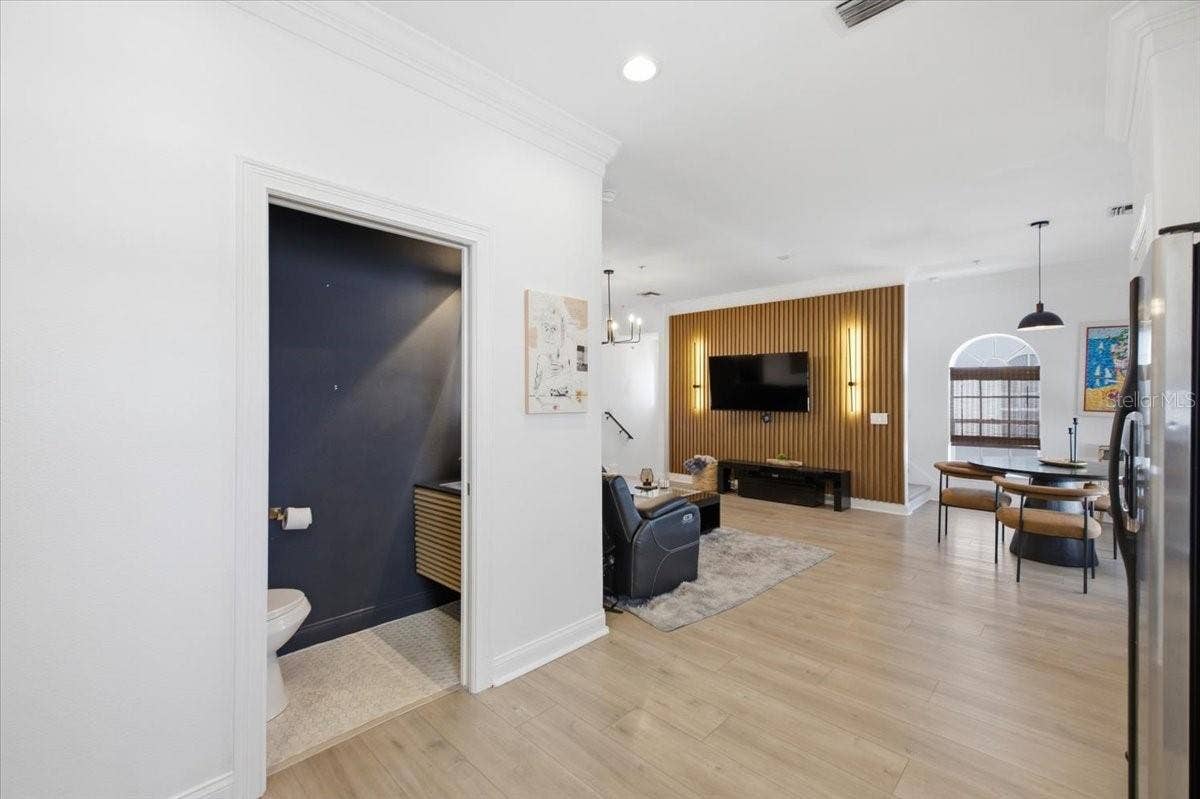 Half Bath located off of Kitchen and Living