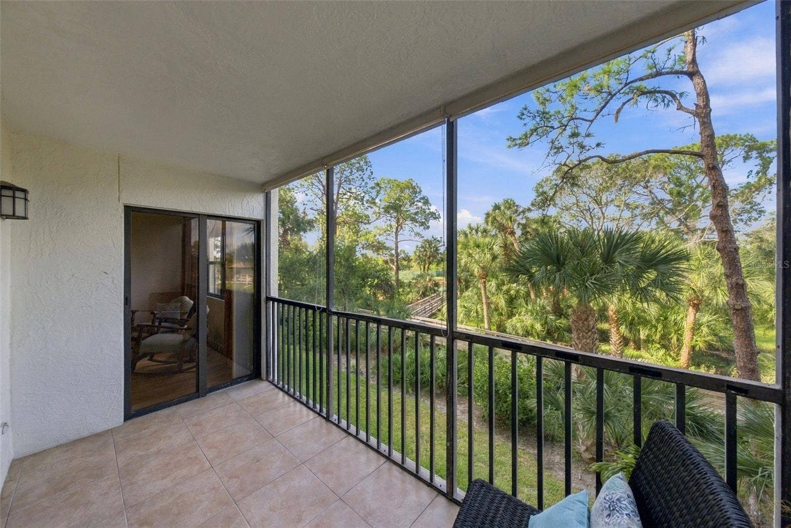 Nature and tennis court views...so private!