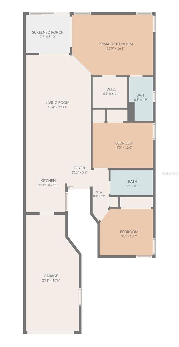3277 HIBISCUS DRIVE, Palm Harbor, FL 34684 Floor plan.
