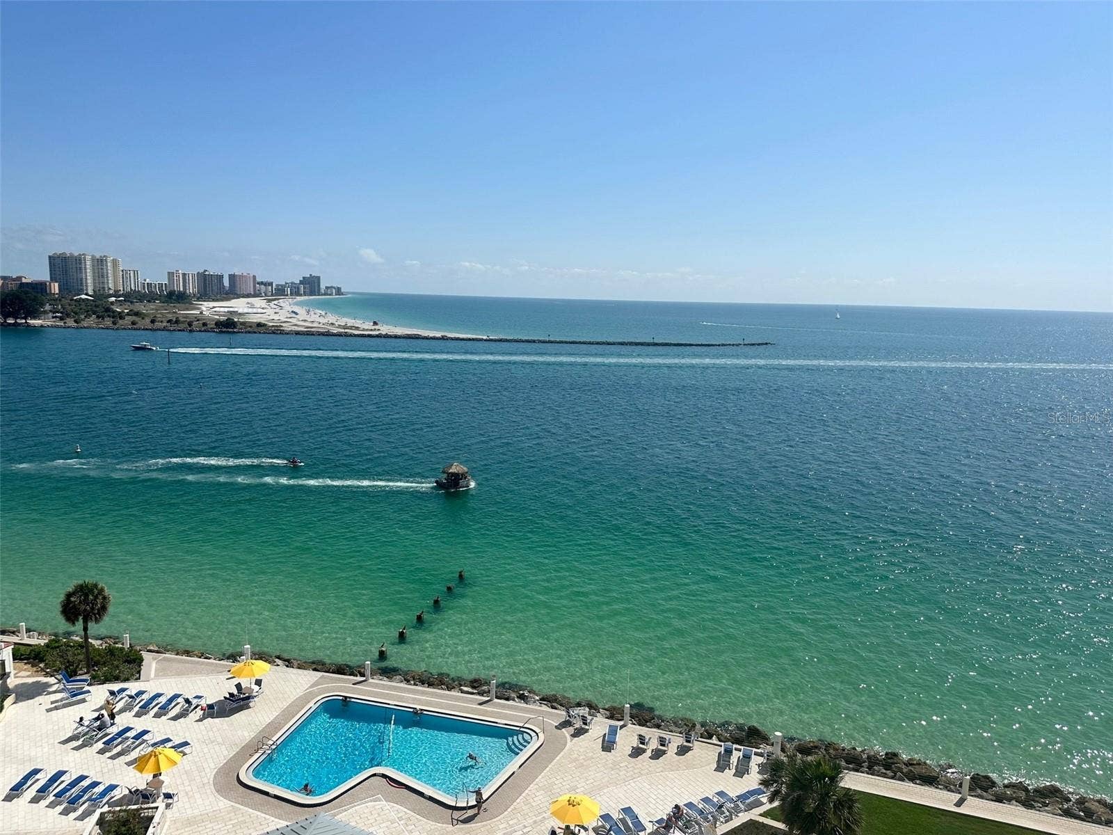 440 S GULFVIEW BOULEVARD, #1102, Clearwater, FL 33767 Balcony view of Gulf & pool deck area