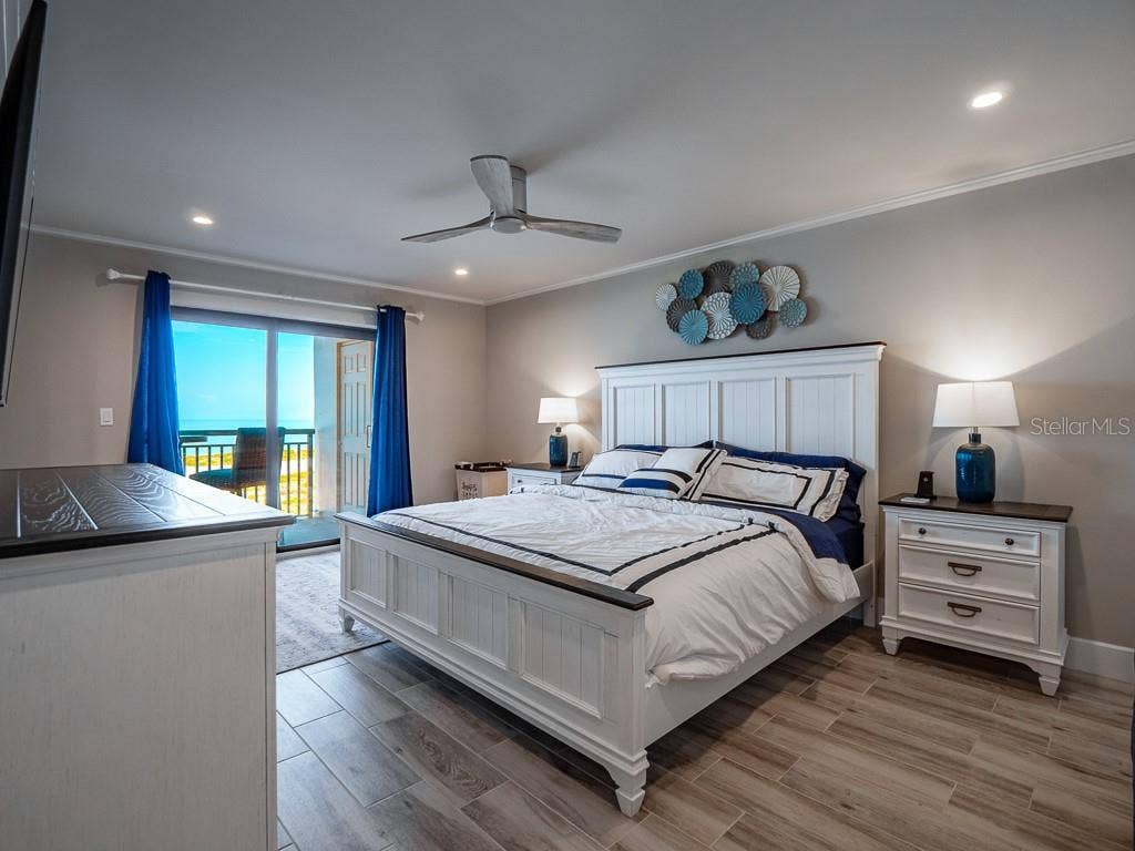 1270 GULF BOULEVARD, #603, Clearwater, FL 33767 Master Bedroom with Gulf Front Views