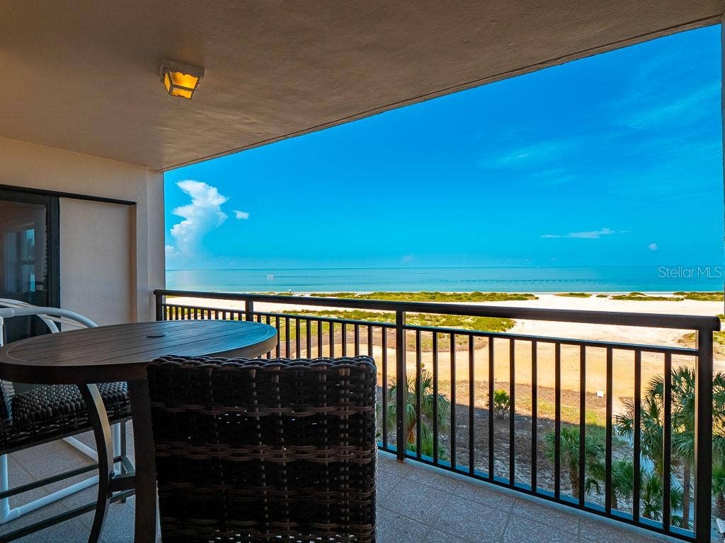 1270 GULF BOULEVARD, #603, Clearwater, FL 33767 Master Bedroom Balcony