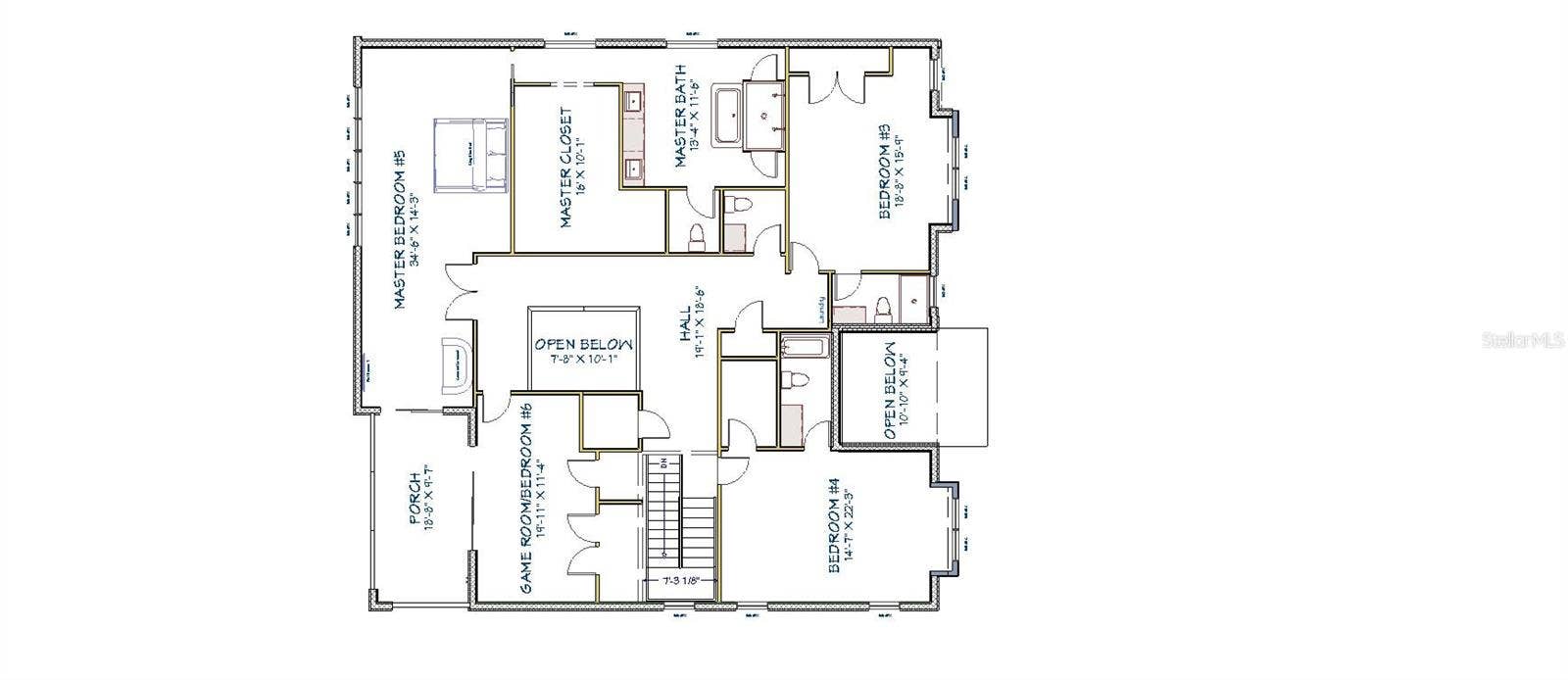 2121 BAYOU GRANDE BOULEVARD NE, St Petersburg, FL 33703 Third Level Floor Plan